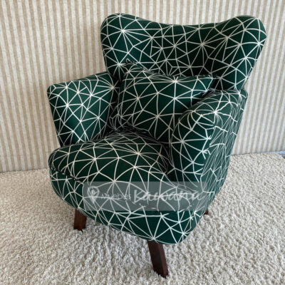 Green stamped armchair