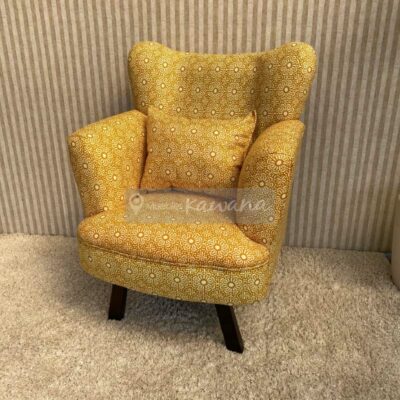 Yellow printed armchair