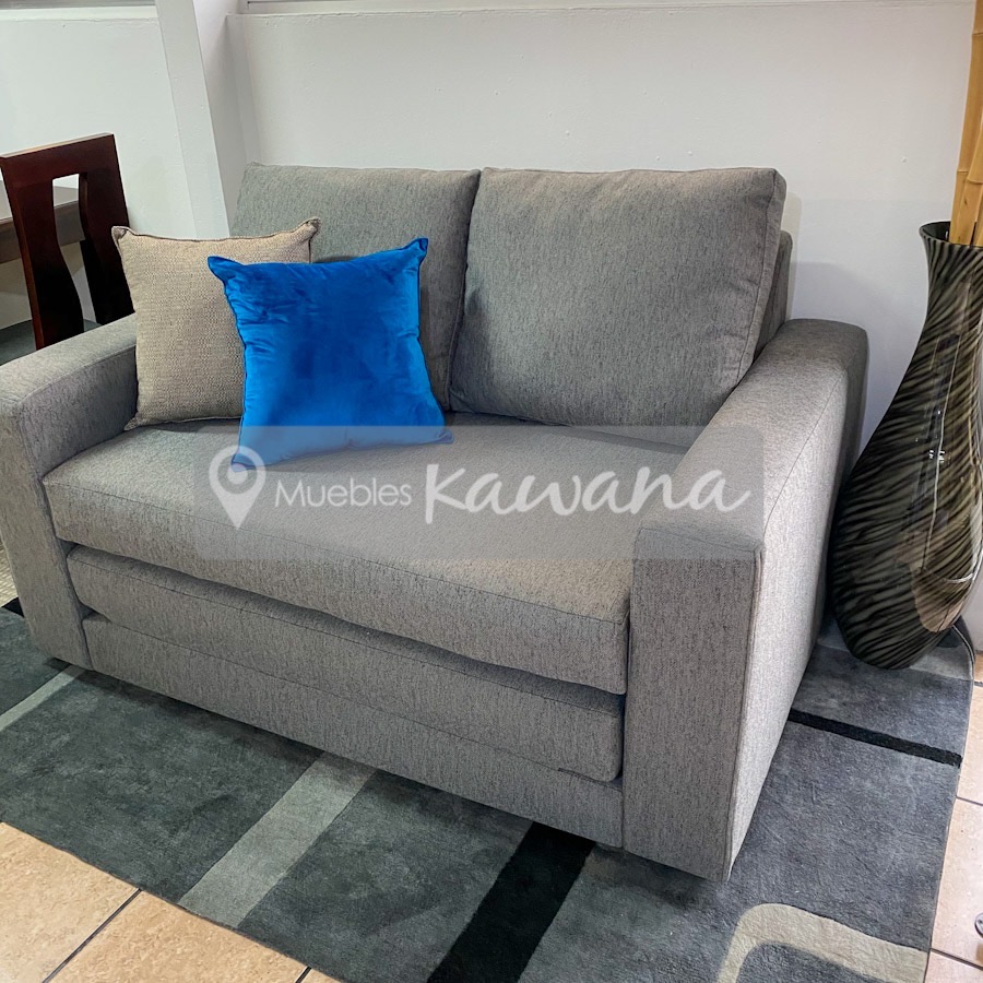 Single sofa bed 100% foam in gray linen - Muebles Kawana Costa Rica