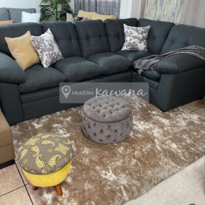 Grey corner living room set