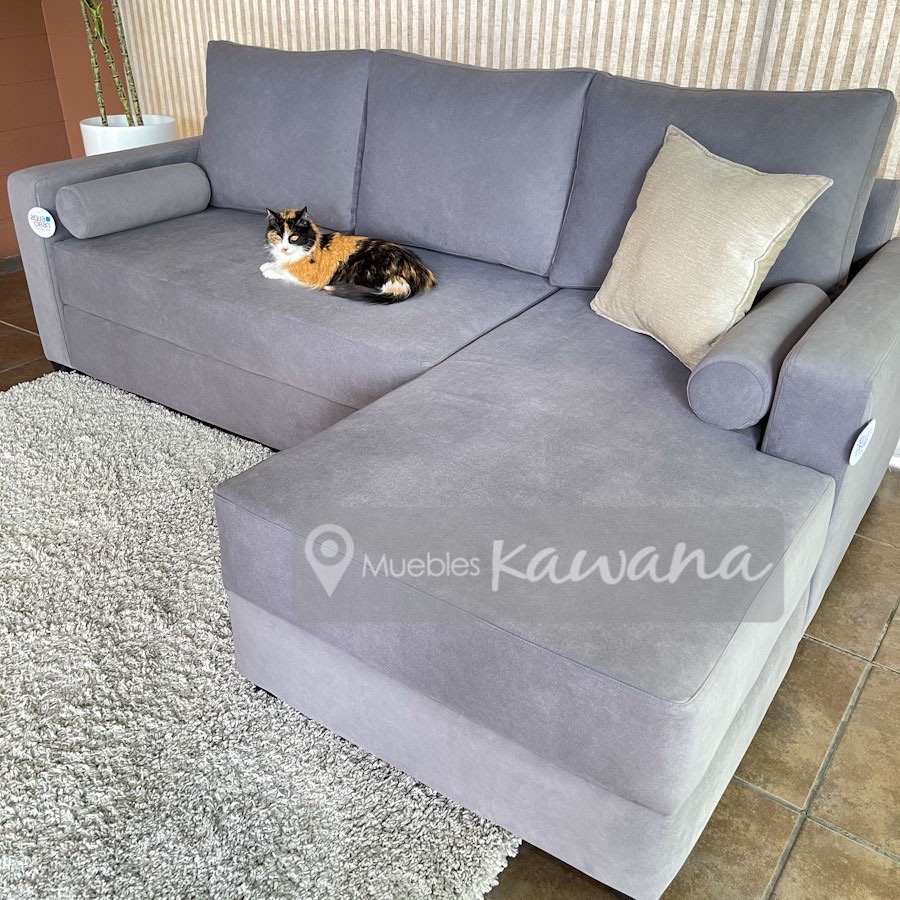 L-shaped armchair with Aquaclean Daytona fabric recommended for living with  pets 2,60m - Muebles Kawana Costa Rica