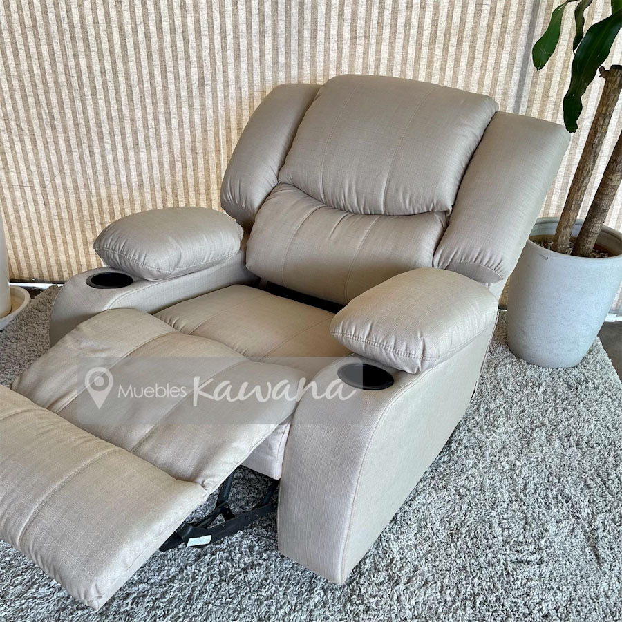 Costa Rica beige linen reclining armchair - Muebles Kawana Costa Rica