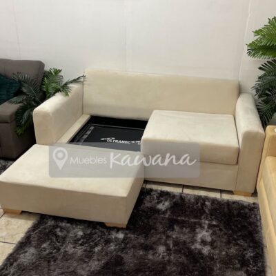 Armchair sofa bed american hardware velvet white