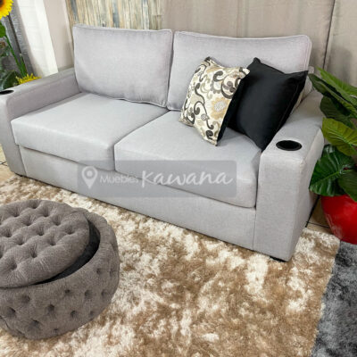 Double sofa bed American grey hardware