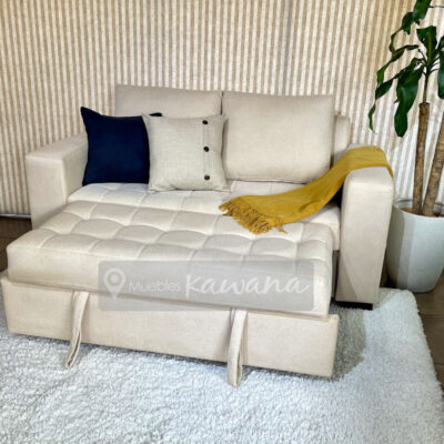 Sofá cama individual herraje americano en velvet gris claro 1,4m - Muebles  Kawana Costa Rica
