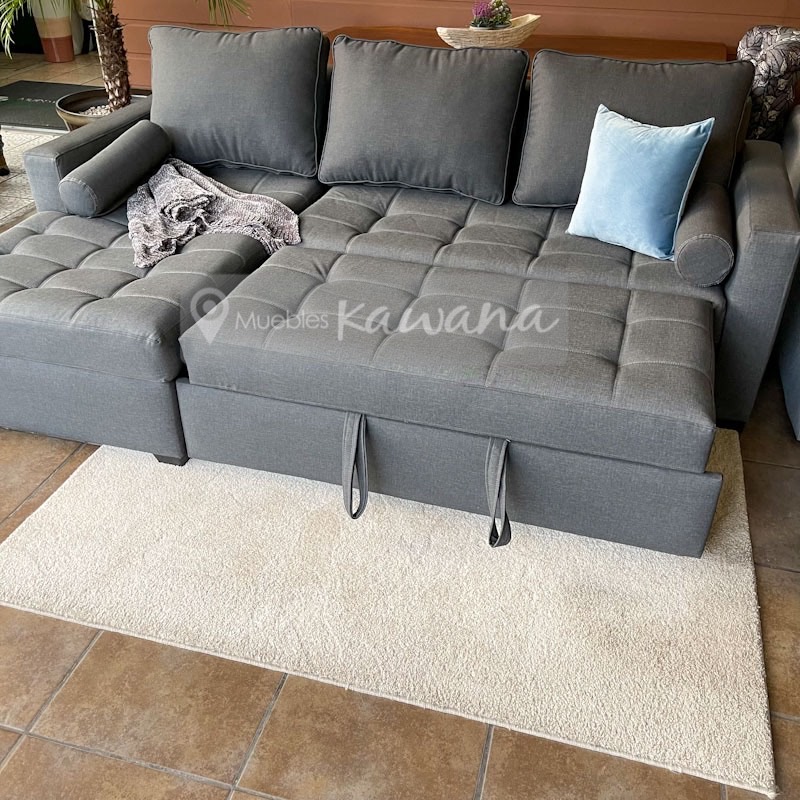 Armchair sofa bed dark gray drawer type measure 2,40m customized - Muebles  Kawana Costa Rica
