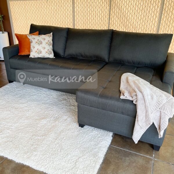 Armchair full reclining sofa bed in grey linen