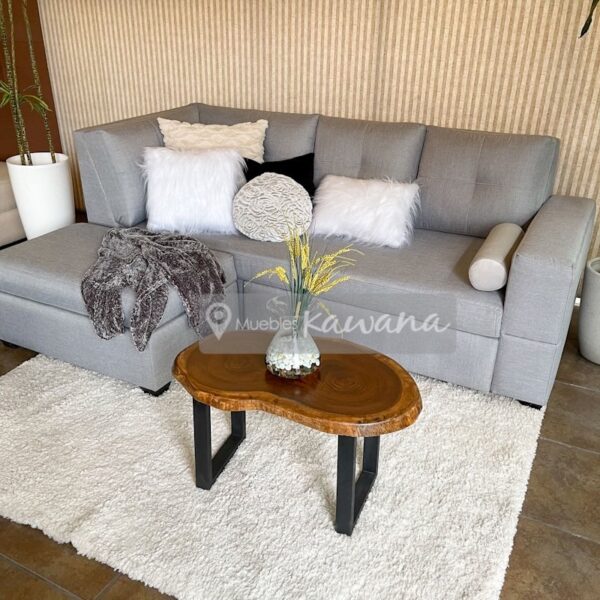 Silon grey corner sofa bed with ottoman chest