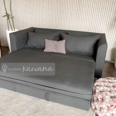 Sillón sofá cama matrimonial impermeable gris oscuro