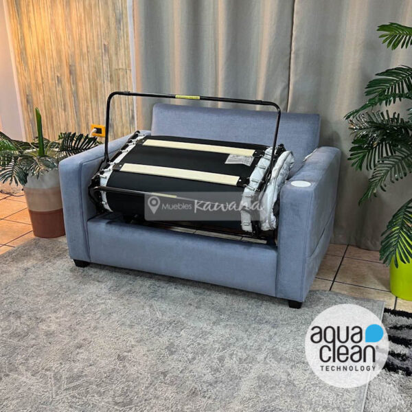Sofá cama individual herraje americano con tecnología Aquaclean Spirit 602 libre de virus con cargador inalámbrico blanco