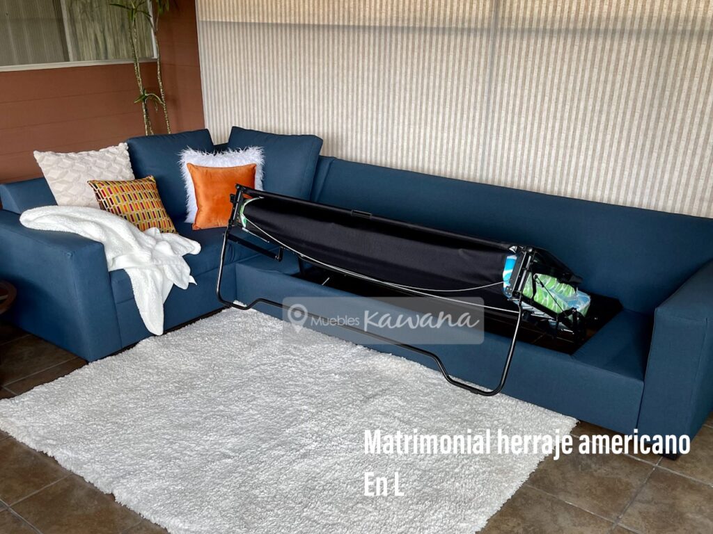 American double sofa bed with L-shaped American fittings
