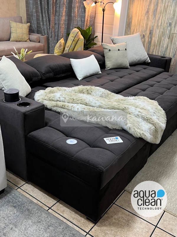 Sofá cama individual, sofá cama con nido tapizado acolchonado, no necesita  somier (gris oscuro)