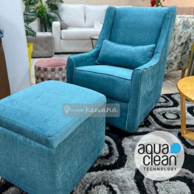 Nursing rocking chair with ottoman Aquaclean Spirit 321 turquoise technology