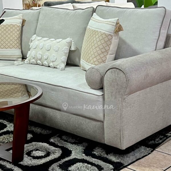 Extra comfortable combined L-shaped armchair personalized in linen 2,4m