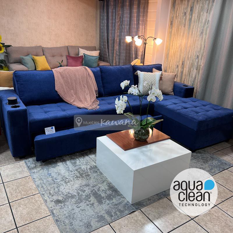 Multiusos para sofá o cama de algodón  Lanovenanube Colores Azul medidas  generales 180x260 cm