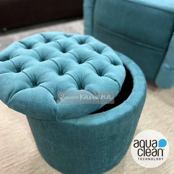 Butaca mecedora silla para lactancia con tecnología Aquaclean Spirit 321 anti bacterial estilo chesterfield ottoman baúl