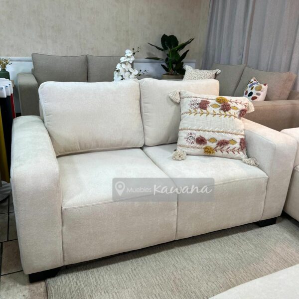3-2 extra comfortable living room set personalized in ivory linen with ottoman