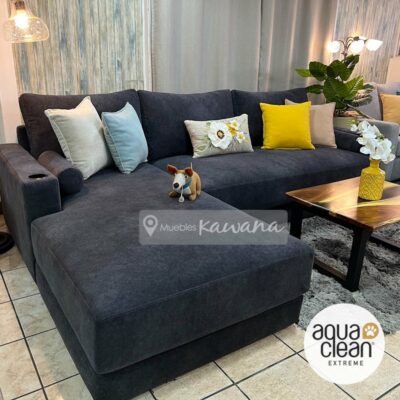 XL extra comfortable L-shaped sectional armchair with Aquaclean Marina 117 Pet Friendly technology 2.9m