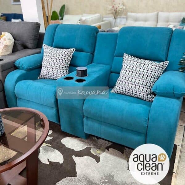Sillón reclinable doble con cargador inalámbrico personalizado con tecnología Aquaclean Daytona 146 pet friendly
