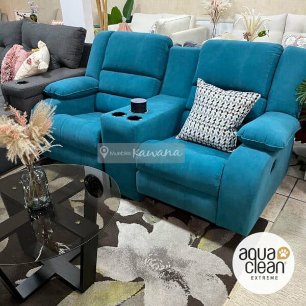 Sillón reclinable doble con cargador inalámbrico personalizado con tecnología Aquaclean Daytona 146 pet friendly