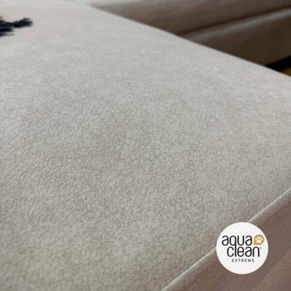 Sofá cama matrimonial Pet Friendly Aquaclean Marina 101 beige con cargador inalámbrico 2,4m