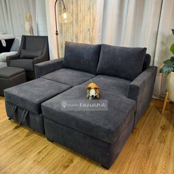 Sofá cama matrimonial en L retráctil con tecnología Aquaclean Marina 117 pet friendly 1,70m