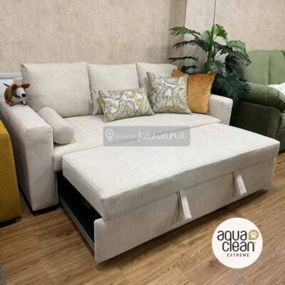 Sofá cama matrimonial pet friendly 3 puestos Aquaclean Marina 101 beige