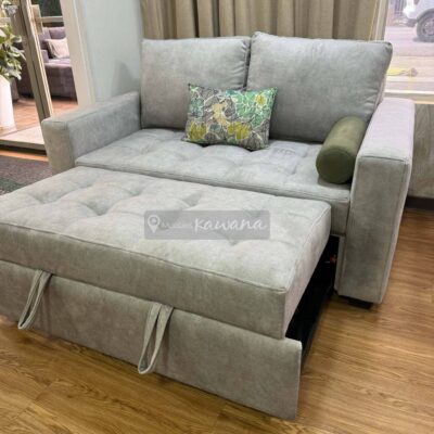 Sofá cama individual nido retráctil velvet gris claro 1,4m