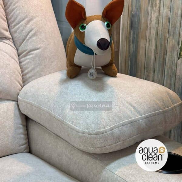 Sillón reclinable 3 plazas con tecnología Pet Friendly Aquaclean Marina 101 beige y mini baúl