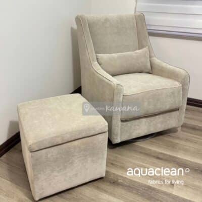 Silla de lactancia giratoria mecedora con ottoman y tecnología antimanchas aquaclean Oasis 201