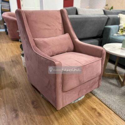 Silla de lactancia mecedora giratoria velvet palo rosa