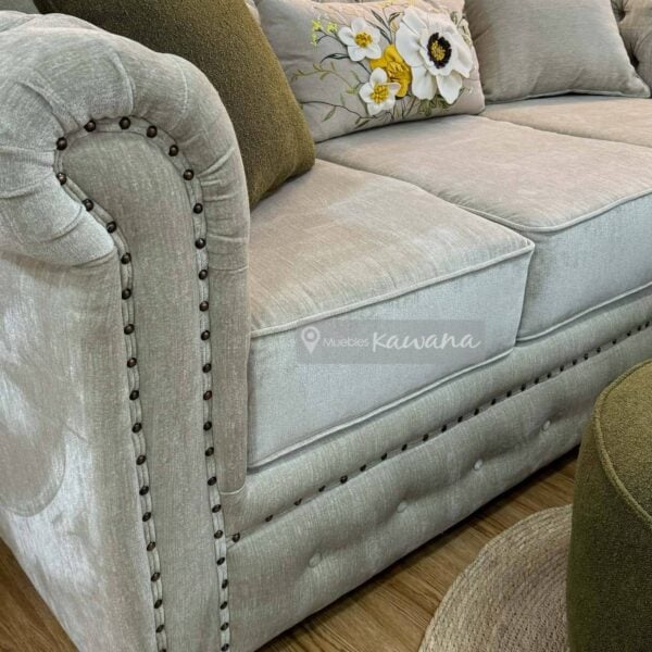 Sofá cama matrimonial en L plegable aquaclean imperial 51 beige