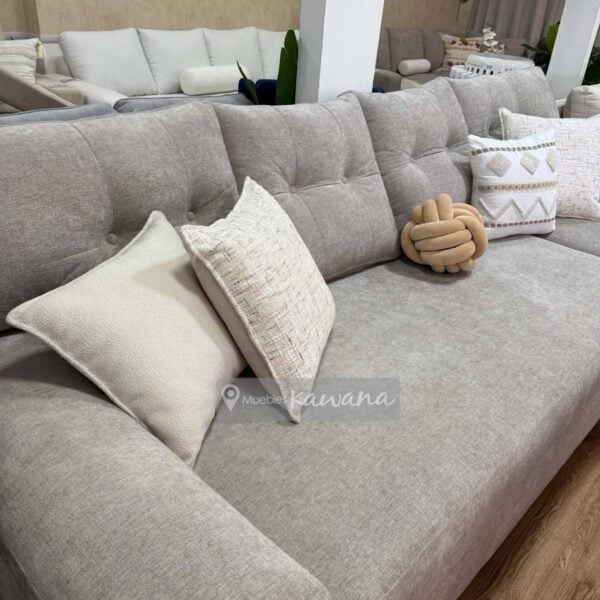 Sofá cama matrimonial con diván reversible en lino alto tránsito extra confortable 3m