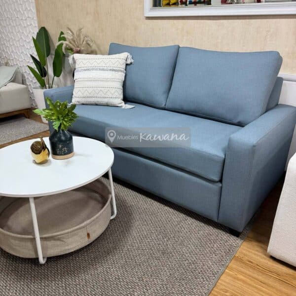 Sofá cama matrimonial herraje americano en vinil impermeable verde claro 1,9m