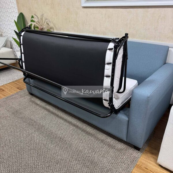 Sofá cama matrimonial herraje americano en vinil impermeable verde claro 1,9m