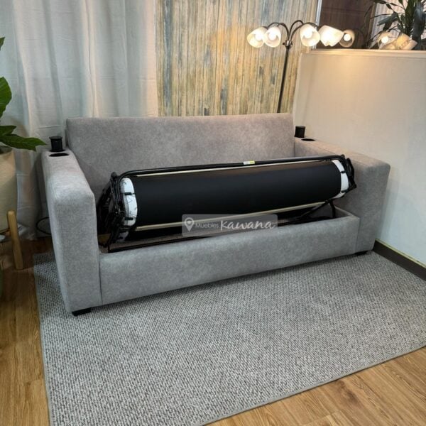 Sofá cama matrimonial americano plegable pet friendly gris