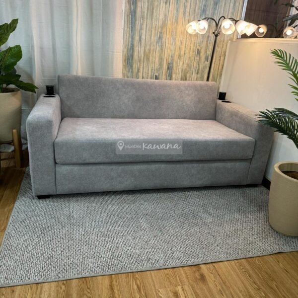 Sofá cama matrimonial americano plegable pet friendly gris