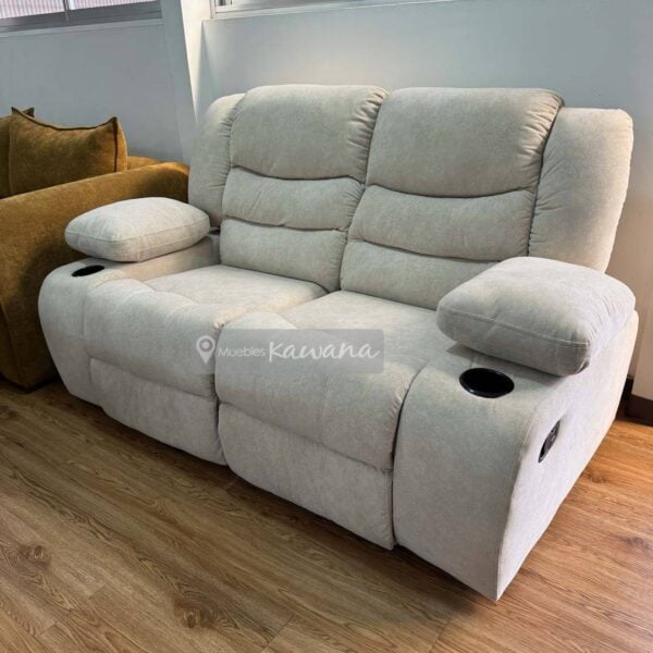 Sillón reclinable doble beige