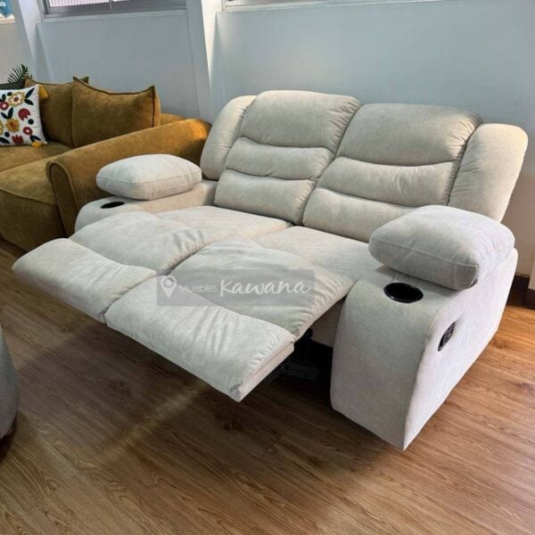 Sillón reclinable doble beige