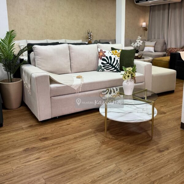 Sofá cama matrimonial beige