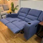 Sillon reclinable doble azul