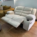 Sillón reclinable doble beige