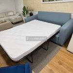 Sofá cama matrimonial herraje americano en vinil impermeable verde claro 1,9m